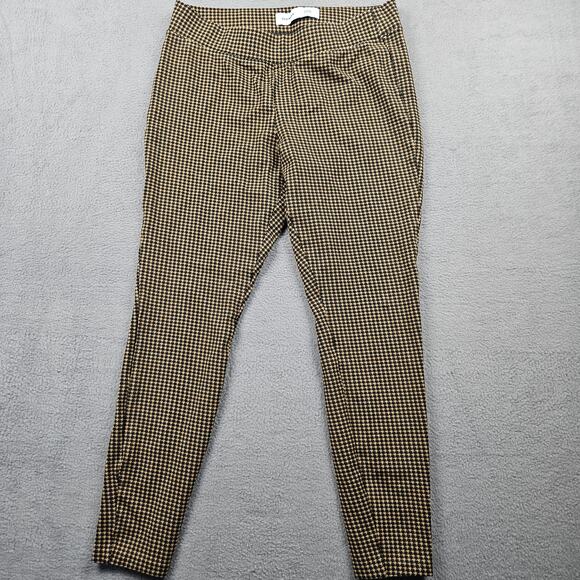 Old Navy Stevie Mid Rise Leggings Size M Black Gold Retro Houndstooth 90s - Picture 1 of 7